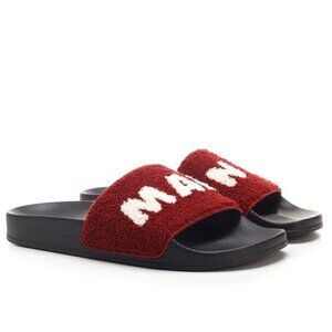 Marni | Logo Slides in Burgundy